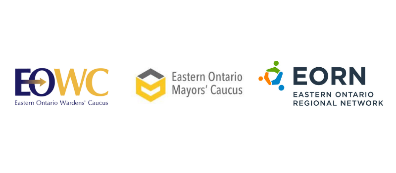 Logos for Eastern Ontario Wardens' Caucus, Eastern Ontario Mayors' Caucus and EORN