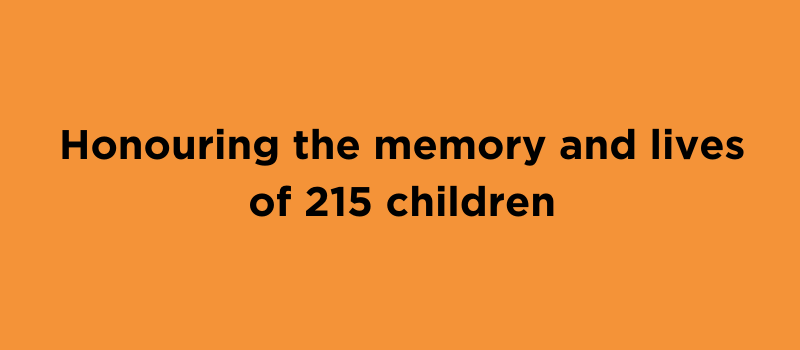 Honouring the memory and lives of 215 children